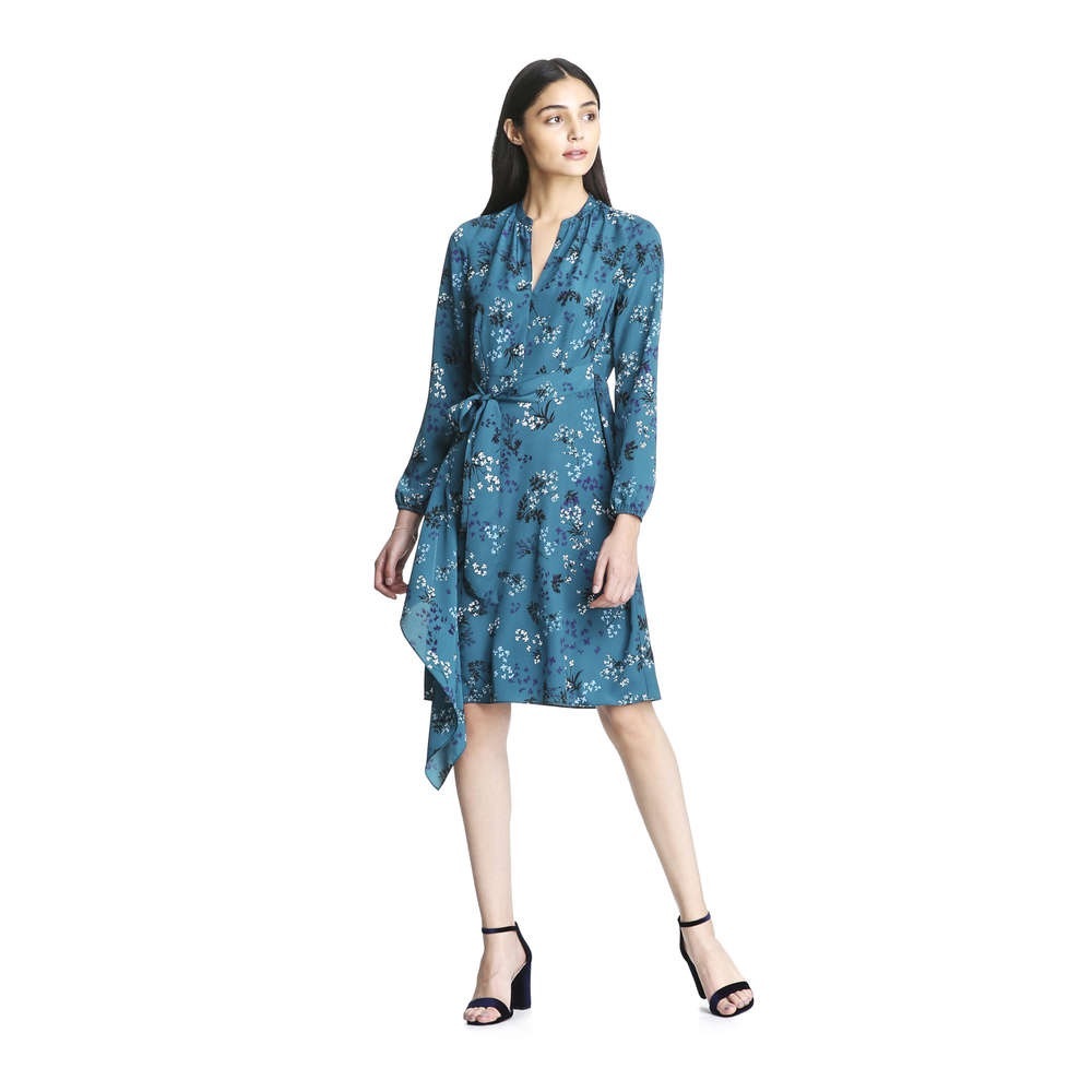 JoeFresh Flounce Dress In Dark Teal NWOT size XS